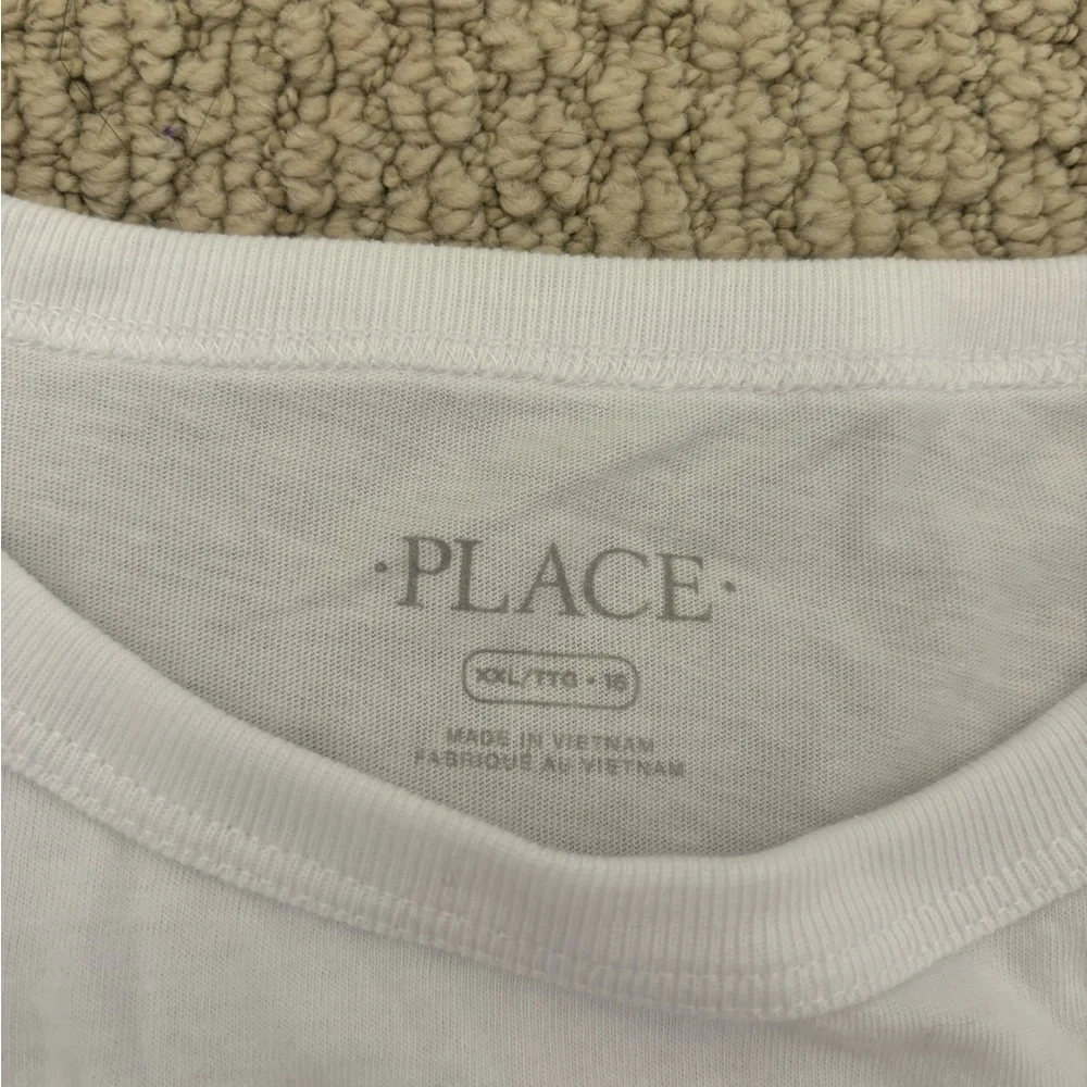 White T-Shirt with Colorful Baseball Design - Picture 2 of 2